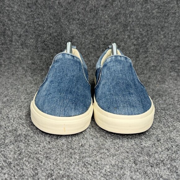 Taos Rubber Soul Slip On Sneakers Women 11 Blue Denim Casual Classic Loafer Shoe - Picture 2 of 12